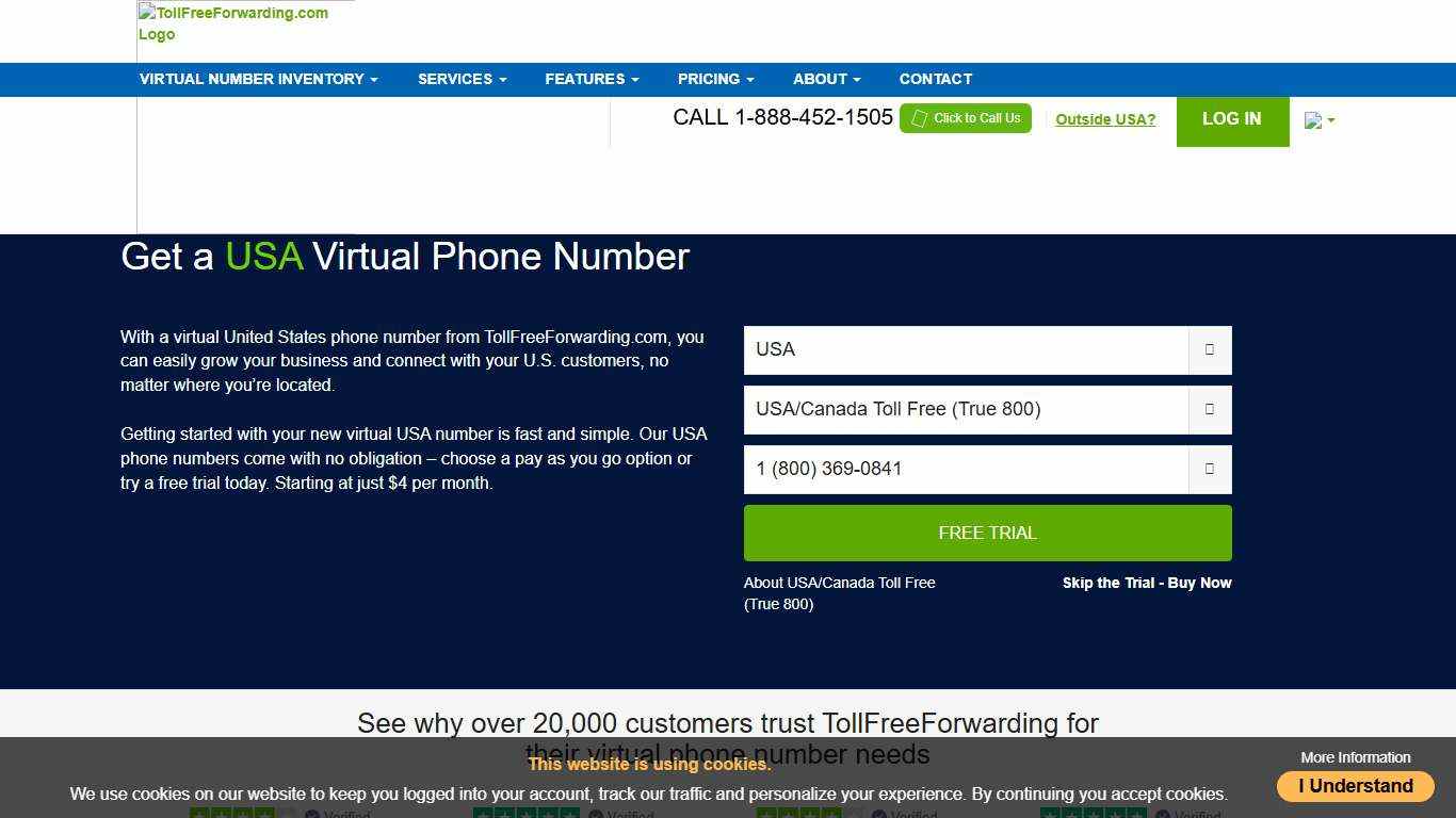 Get USA Phone Numbers TollFreeForwarding.com