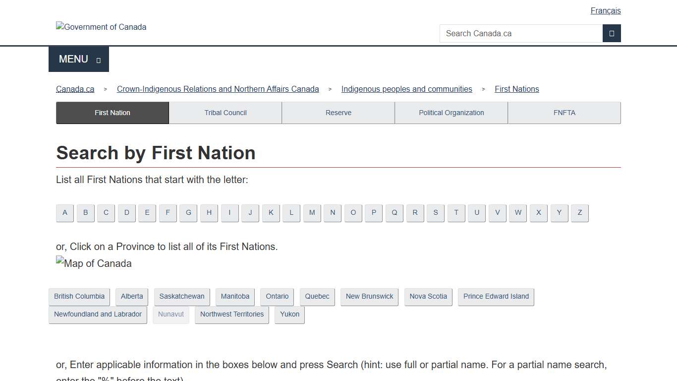 First Nation Profiles